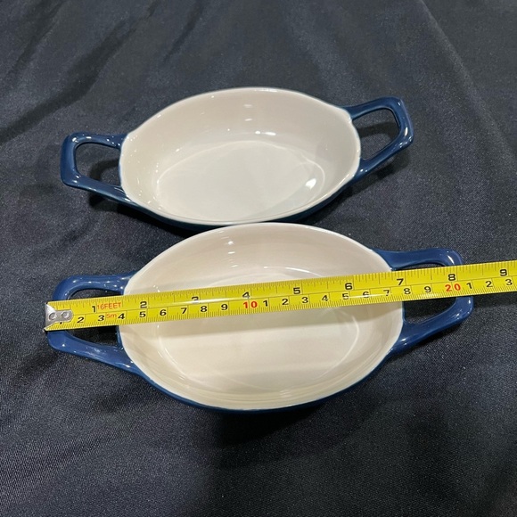 Swiss Pro Cookware Mini Shallow Baking Dish with Handles Blue Ombre - Picture 3 of 9